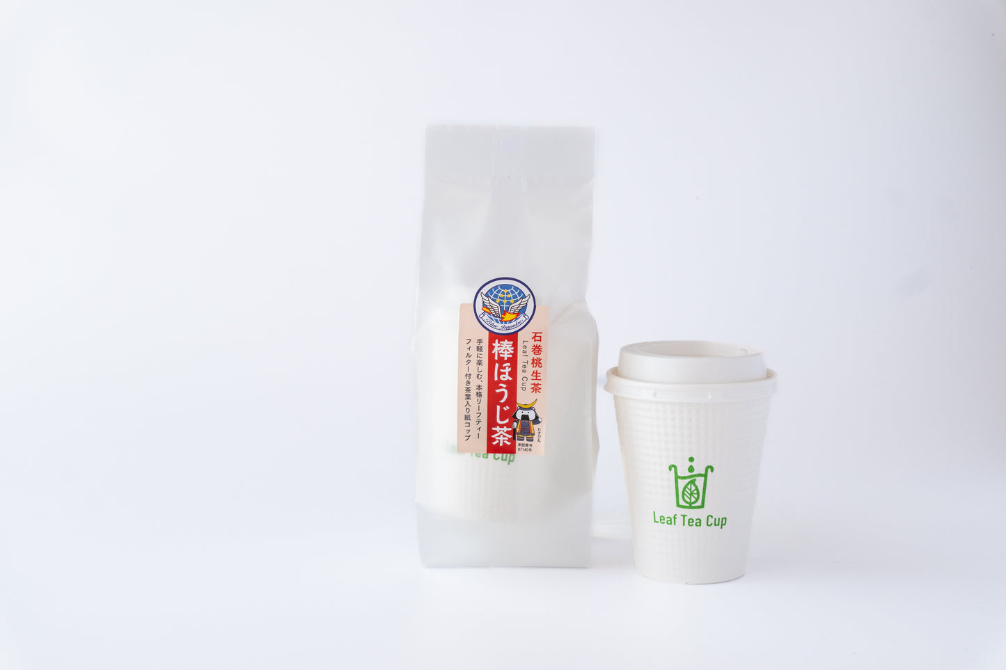 石巻桃生茶リーフティーカップ　棒ほうじ茶(ブルーインパルスロゴマーク入り)