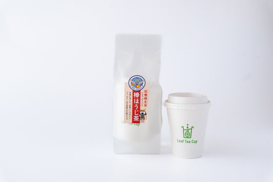 石巻桃生茶リーフティーカップ　棒ほうじ茶(ブルーインパルスロゴマーク入り)